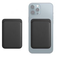 MagSafe kožená peněženka na iPhone - Černá