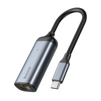 USB-C ethernet / RJ45 adaptér / hub (Baseus) - Dark grey