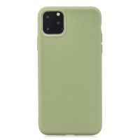 Matný silikonový obal na iPhone 11 Pro Max - hráškově zelená