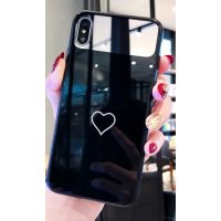 Kryt Glass & Mirror Love na iPhone XR - černá