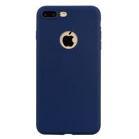 Obal s výřezem na logo na iPhone 7 Plus/ 8 Plus - Candy Blue
