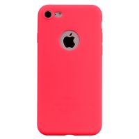 Obal s výřezem na logo na iPhone 7 / 8 - Candy Red