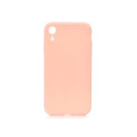 Matný silikonový obal na iPhone XR - růžová