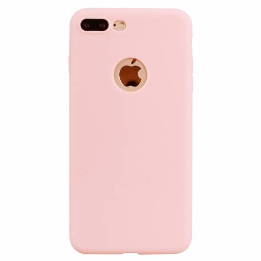 Foto - Obal s výřezem na logo na iPhone 7 Plus/ 8 Plus - Candy Pink