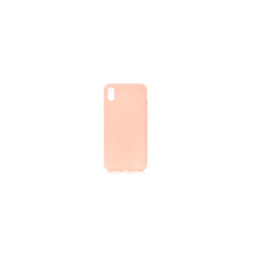 Foto - Matný silikonový obal na iPhone XS Max - růžová