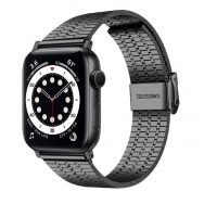 eses Kovový řemínek pro Apple Watch s trojitým proužkem - Černý 42mm, 44mm, 45mm, 49mm