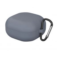 Silikonové pouzdro pro Samsung Galaxy Buds 2 / Live / Pro s karabinou - tmavě šedá