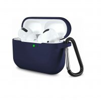 Silikonové pouzdro pro Airpods 3 s karabinou - tmavě modrá