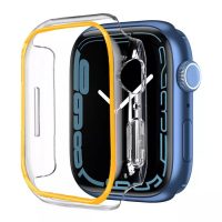 Ochranný rámeček pro Apple Watch - 45mm, svítící, oranžový