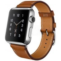 eses Kožený řemínek 38mm, 40mm, 41mm pro Apple Watch - S gravírováním "K svátku", hnědý