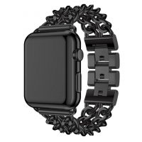 eses Kovový řetízkový řemínek pro Apple Watch - Černý 42mm, 44mm, 45mm, 49mm