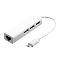 USB-C adaptér/hub 4v1 - bílá