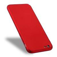 Pogumovaný plastový kryt na iPhone 6 Plus/ 6S Plus - Cardinal Red
