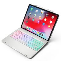 Podsvícená klávesnice pro iPad Pro 12.9" 2018 + slot pro Apple Pencil - stříbrná