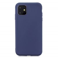 Matný silikonový obal na iPhone 11 - tmavě modrá