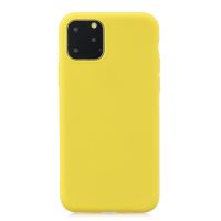 Matný silikonový obal na iPhone 11 Pro - žlutá