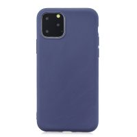 Matný silikonový kryt na iPhone 11 Pro - tmavě modrá
