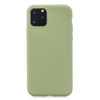 Matný silikonový obal na iPhone 11 Pro - hráškově zelená