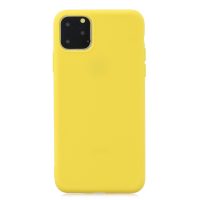 Matný silikonový obal na iPhone 11 Pro Max - žlutá