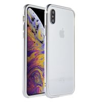 Sulada Hliníkový Bumper na iPhone XS Max - stříbrná