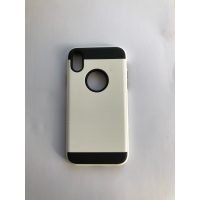 Odolný kryt na iPhone XR - bílá broušená textura