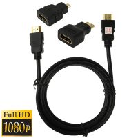HDMI / Mini HDMI / micro HDMI kabel (FullHD) - 1,5m - černá