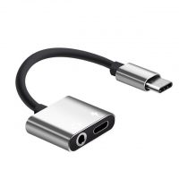 Redukce z USB-C na USB-C a 3.5mm jack - stříbrná