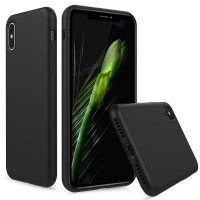 Silikonový kryt pro iPhone X a XS - Černý