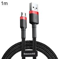 Baseus odolný micro USB kabel 1 m - černo-červená
