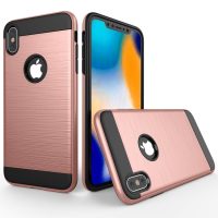 Odolný kryt na iPhone XS Max - růžová broušená textura