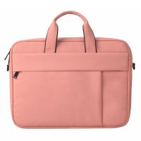 Brašna na MacBook / notebook 14.1" z perlové bavlny - růžová
