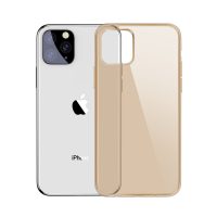 Silikonový kryt Baseus na iPhone 11 Pro - zlatá transparentní