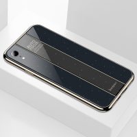 Galvanický kryt se sklem na iPhone XR - černá