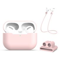 Silikonový obal pro Airpods Pro (Sada 3 ks) - růžová