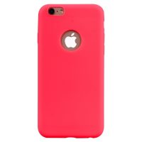 Obal s výřezem na logo na iPhone 6/ 6S - Candy Red