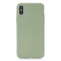 Matný silikonový obal na iPhone XR - Pea Green