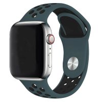 eses Silikonový řemínek pro Apple Watch - Modro černý, S, M, L - 38mm, 40mm, 41mm