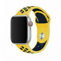 eses Silikonový řemínek pro Apple Watch - Žlutý a tmavě modrý, S, M, L - 38mm, 40mm, 41mm