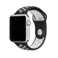eses Silikonový řemínek pro Apple Watch - Černo bílý, S/M/L, 42mm/44mm/45mm