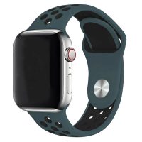 eses Silikonový řemínek pro Apple Watch - Modro a černý, S, M, L - 42mm, 44mm, 45mm, 49mm