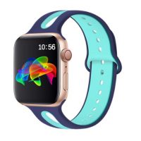 eses Dvoubarevný řemínek 38mm/40mm/41mm tyrkysový/modrý pro Apple Watch