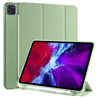 Pouzdro z PU kůže pro Apple iPad Pro 11 (2020) + slot pro Apple Pencil - Matcha Green