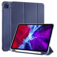 Pouzdro z PU kůže pro Apple iPad Pro 11 (2020) + slot pro Apple Pencil - Dark Blue