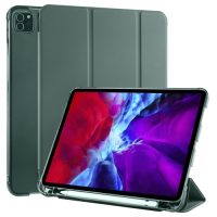 Pouzdro z PU kůže pro Apple iPad Pro 11 (2020) + slot pro Apple Pencil - Pine Green