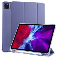 Pouzdro z PU kůže pro Apple iPad Pro 11 (2020) + slot pro Apple Pencil - Purple