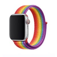 eses Nylonový řemínek pro Apple Watch - Duhový 42mm, 44mm, 45mm, 49mm