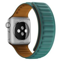 eses Silikonový magnetický řemínek pro Apple Watch - Zelený 42mm, 44mm, 45mm, 49mm