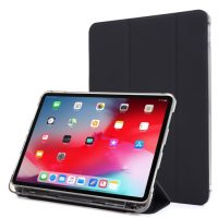 Pouzdro z PU kůže pro Apple iPad Pro 12.9 (2021) + slot pro Apple Pencil - černá