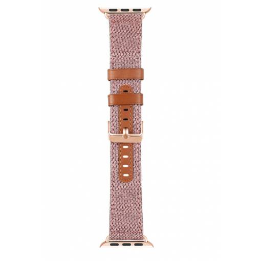 Foto - eses Kožený formální řemínek pro Apple Watch - Růžový 38mm, 40mm, 41mm