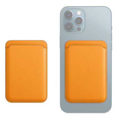 Foto - MagSafe kožená peněženka na iPhone - žlutá